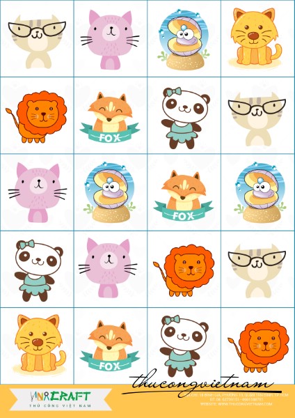 Sticker con thú mẫu 3